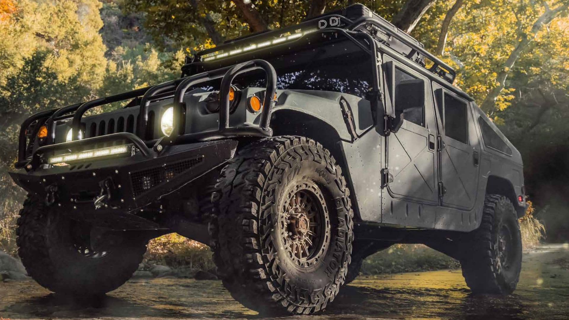 Gladiator X Comp tires on a Humvee