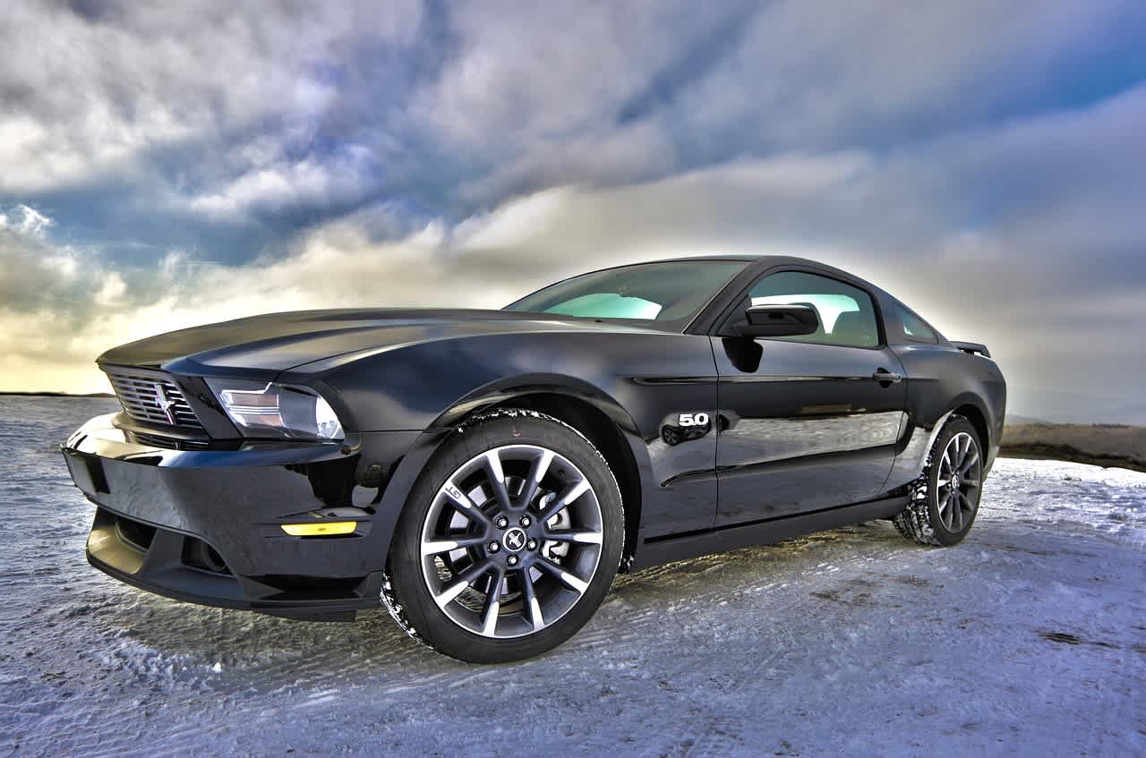Black Ford Mustang coupe