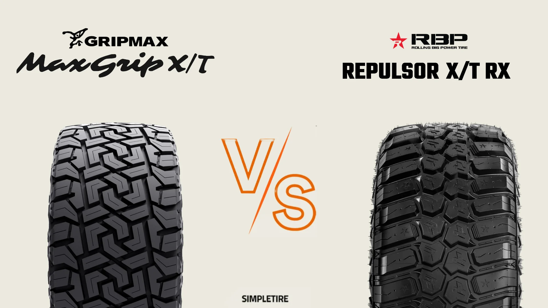 Gripmax MaxGrip X/T vs RBP Repulsor X/T RX tires
