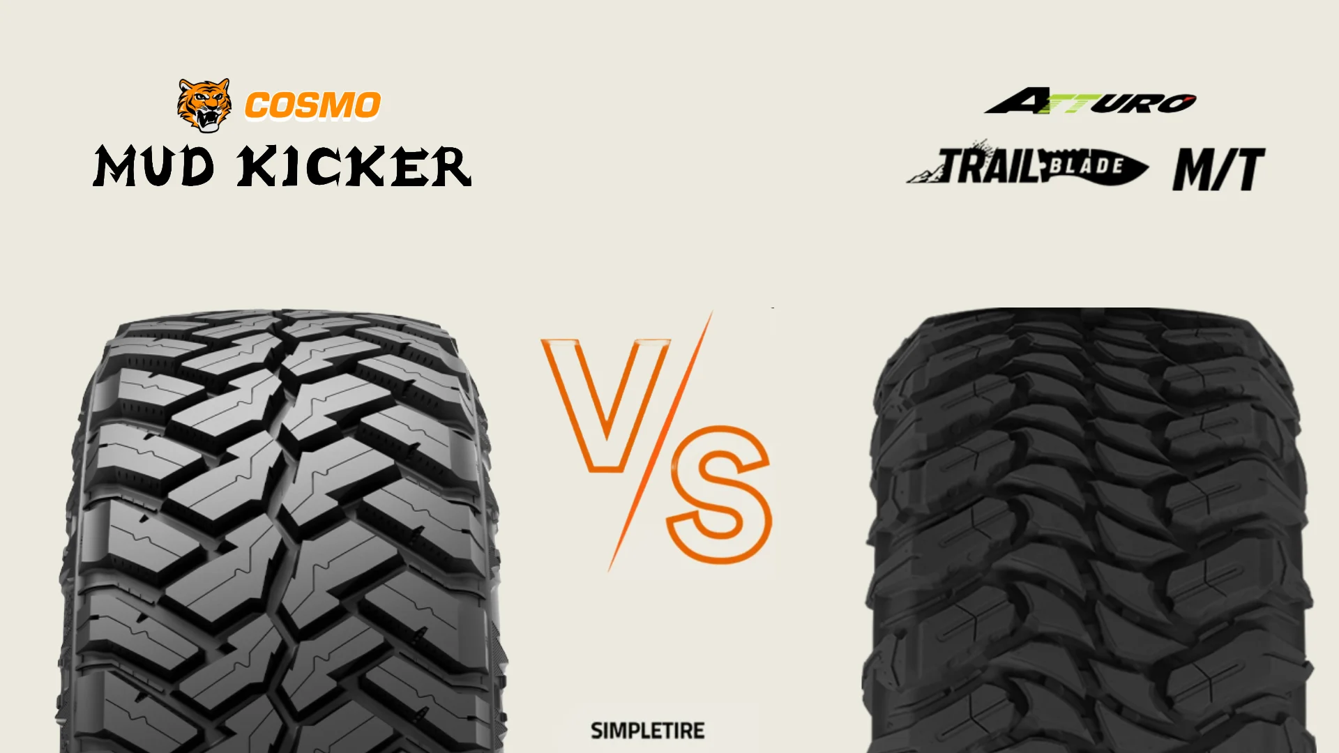 Cosmo Mud Kicker vs Atturo Trail Blade M/T tires
